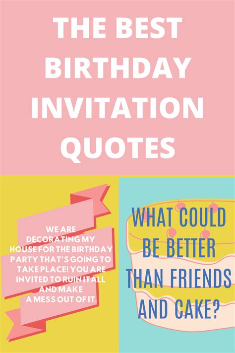 The Best Birthday Invitation Quotes Darling Quote