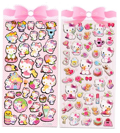 Sanrio Hello Kitty Seal Stickers Sticker Sheet Lot Kawaii Japan Hello