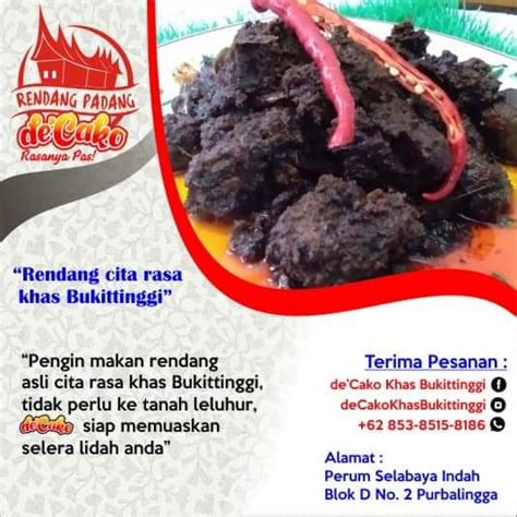 This event is a presented by indonesian food. Rendang Padang de'Cako khas Bukittinggi