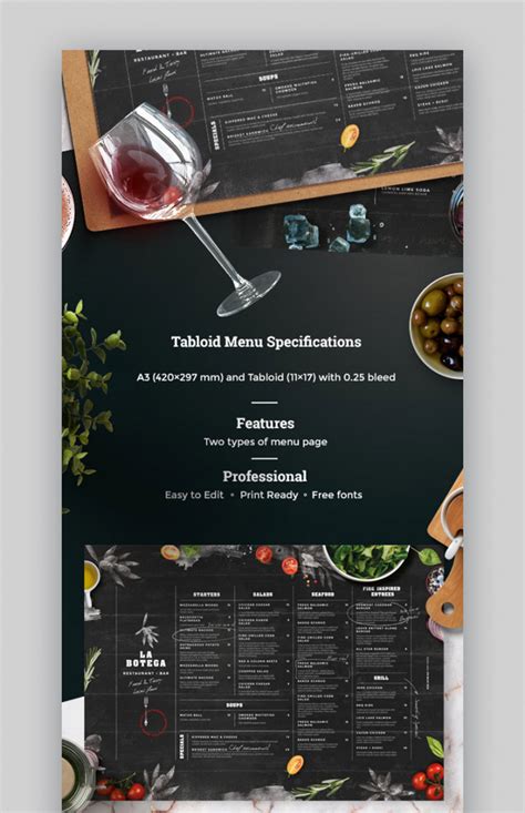 Fancy Restaurant Menu Template