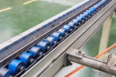Conveyor Belt Production Line Of The Factory Stock Image Image Of