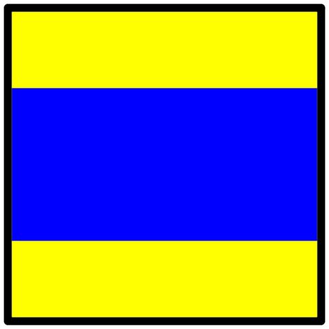 What Is The Blue And Yellow Flag Photos Cantik