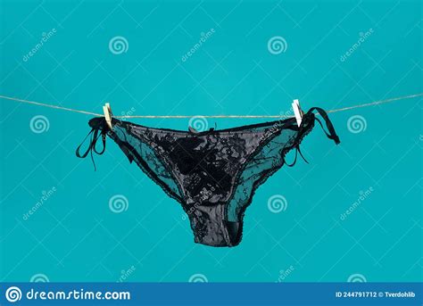 Black Panties On Rope Lingerie Lace Underwear Womans Black Erotic