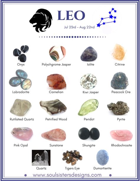 Leo Healing Crystals By Soul Sisters Designs Reiki Healing Crystals