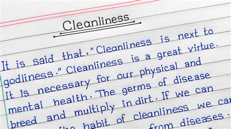 Cleanliness Essay In English Essay On Cleanliness In English