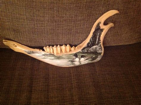 Hand Painted By Julian Cordova On A Buffalo Jaw Bone Painted Animal