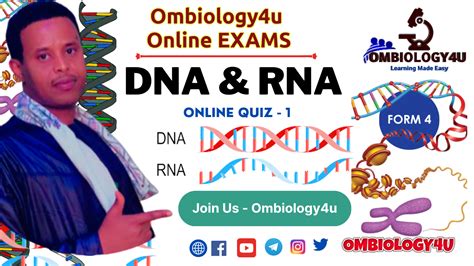 Dna And Rna Online Quiz 1 Form 4 Biology Exam Practices Ahmed Omaar