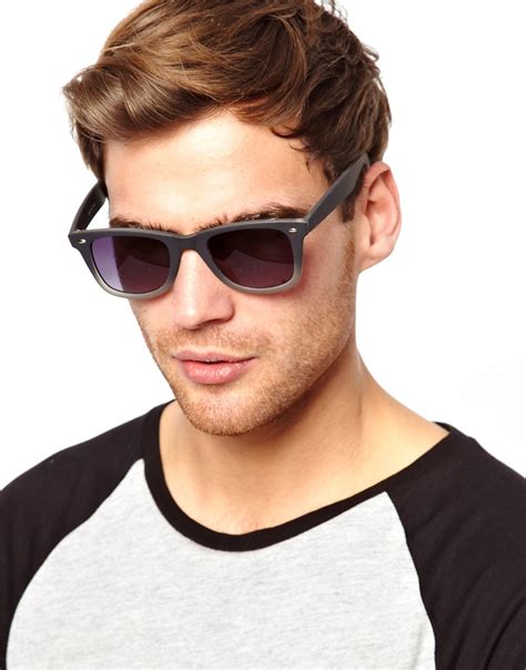 Asos Wayfarer Sunglasses With Black To Grey Fade Frame For Men Lyst