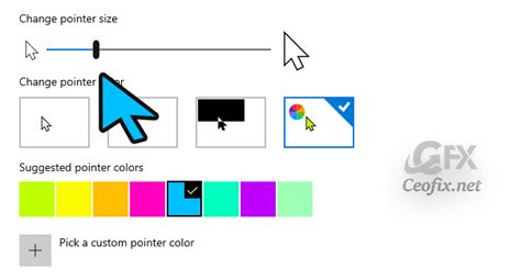 How To Change Mouse Pointer Size And Color In Windows 10 Youtube