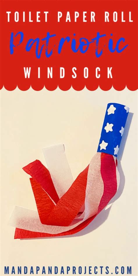 Patriotic American Flag Toilet Paper Roll Windsock Wind Sock Toilet
