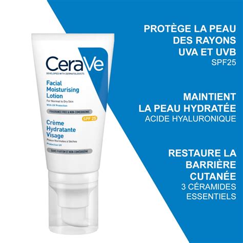 Cerave Crème Hydratante Visage Jour Spf25 52ml Tous Les Produits