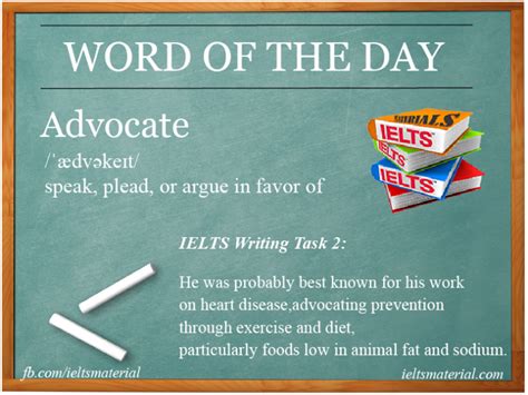 Advocate Academic Word Of The Day For Ielts Writing Task 2
