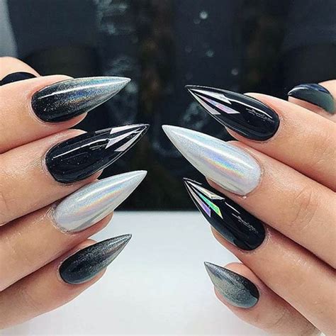 New Fearless Combinations With Black Stiletto Nails Fashionist Now