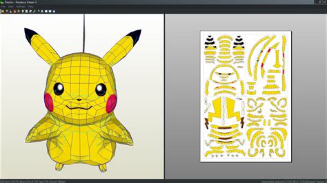 Pikachu Papercraft Unfod Papercraft Pokemon Paper Crafts Creative