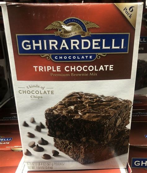 Ghirardelli Triple Chocolate Premium Brownie Mix 6 Pack 20 Oz Each 7