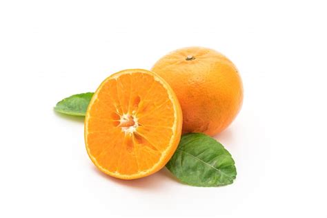 Premium Photo Fresh Orange Fruits On White Background