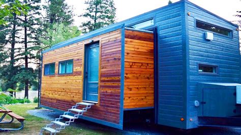 Absolutely Stunning Couples Expanding Tiny House On Wheels Almost