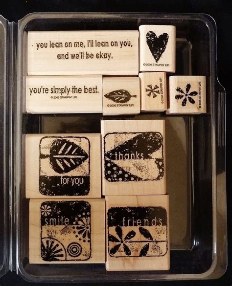 Amazon Com Stampin Up SIMPLY THE BEST Set Of Decorative Rubber Stamps Retired Arts