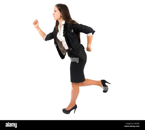 Beautiful Woman Running Cut Out Stock Images Pictures Alamy