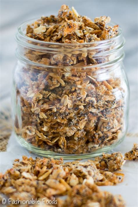 Fiber snacks high fiber foods real food recipes snack recipes yummy food sweet potato chips vegetable drinks tray bakes complex carbs. Crunchy High Fiber Granola | Recipe | High fibre desserts ...