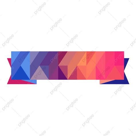 Colorful Abstract Geometric Banner Abstract Bright Geometry Png And