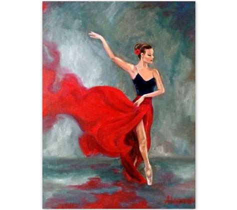 Ballet Dance Painting Original Oil Painting Ballerina Painting