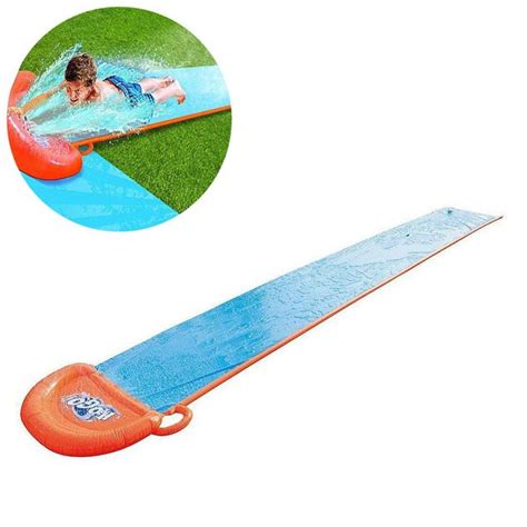 Kids Backyard Single Slipslide Play Pool Toy W Garden Hose Connect