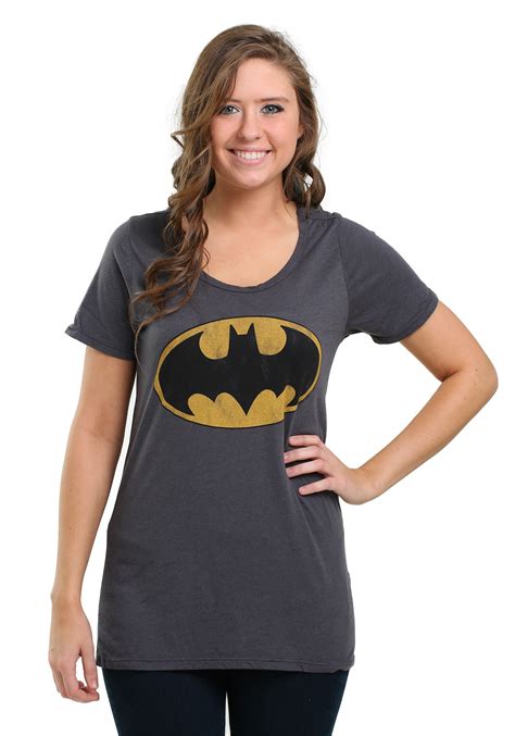 Womens Batman Vintage Bat Signal Fashion Tee