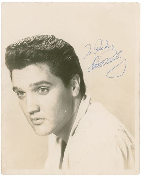 Lot Detail Elvis Presley Superb Signed 8 X 10 Bandw Portrait