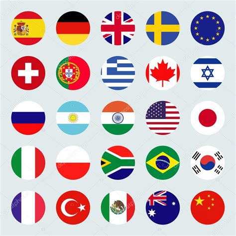 Circle Flags Vector Of The World — Stock Vector © Khaladok 92931008