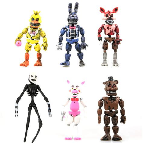 6 Pcs Five Nights At Freddys Fnaf Bunnie Game 6 Action Figure Doll