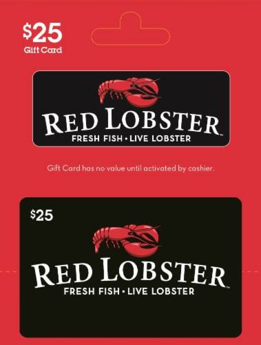 It's fast and easy thanks to instant enrollment. Kroger - Red Lobster $25 Gift Card, 1 ct