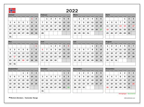 2022 Kalendere Som Skal Skrives Ut Michel Zbinden No