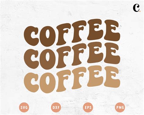Scrapbooking Cricut Wavy Iced Coffee Svg Png Retro Iced Coffee Svg Png