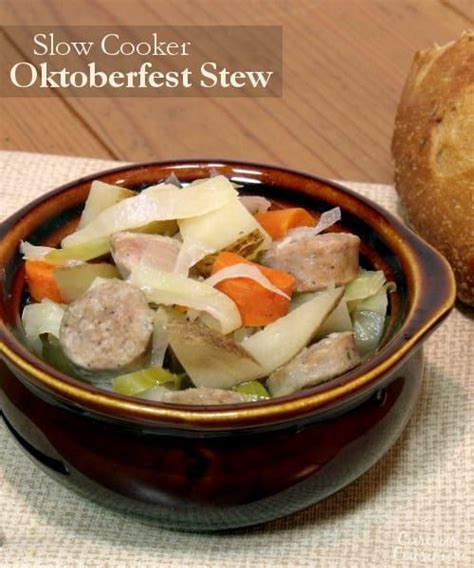 Slow Cooker Oktoberfest Stew Recipe Bratwurst Slow Cooker Slow