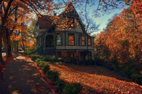 Autumn House Autumn Home Victorian Homes Fall Country