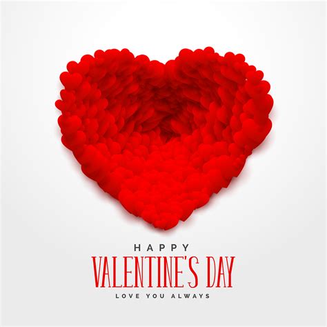 3d Red Hearts For Happy Valentines Day Download Free Vector Art