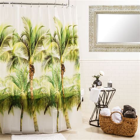 Splash Home Palm Tree Peva Shower Curtain 72 X 70