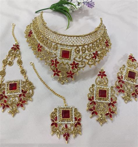 Bridal Wedding Necklace Jewellery Set With Jhumar Ps 436 Price In