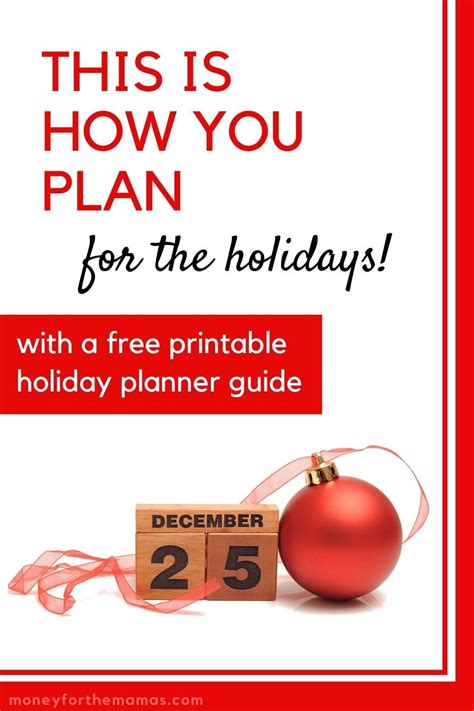 Master The Holidays With Your Free Holiday Planner Template Printables
