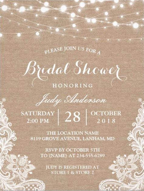 With these templates, you'll be able to quickly finish a beautiful invite, so you have more time to plan the games and decorations. 26+ Free Bridal Shower Invitations - PSD, EPS | Free ...