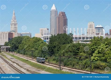 Cleveland Cityscape Stock Image Image Of Cityscape Skyline 77781109