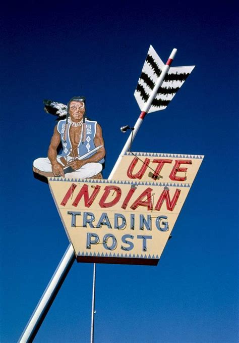 Historic Photo 1991 Ute Indian Trading Post Signs Top Of The Arrow