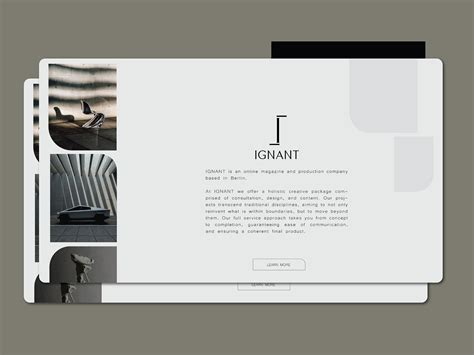 Ignant Website Design By An Contiga On Dribbble