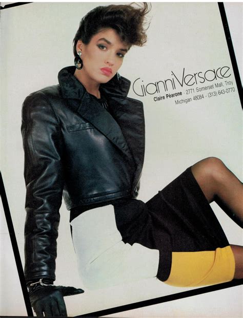 1983 Gianni Versace Janice Dickinson Ph Avedon Magazine Print Ad