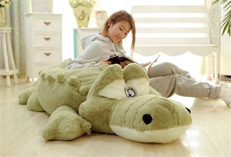 Promo Offer Creative Big Plush Crocodile Toy Stuffed Huge Cartoon Green Crocodile Doll Gift