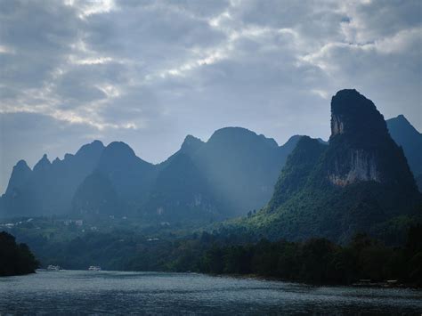 Karst Mountains On The Li River Cruise From Guilin To Yangshuo