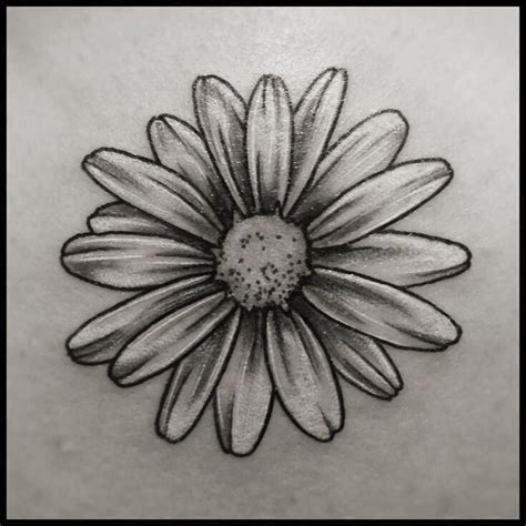 It is an exciting pattern on the neck and posses white bud with a yellow core. Image result for black and white daisy tattoo | Daisy ...