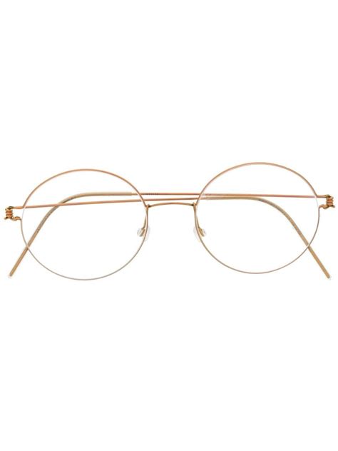 lindberg thin metal round frame glasses farfetch