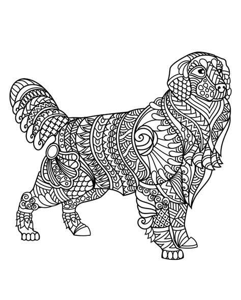 Mandala Dog Coloring Page Sheet 9 Download Print Now